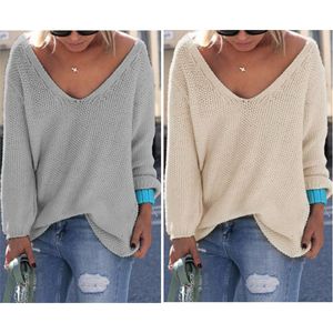 Sexy V neck Women Sweater Lady Knitted Cardigans Tops Plus Size Casual Women Knitted Sweaters Jumper Pullover