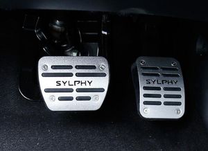 Högkvalitativ aluminiumlegering bilkoppling pedal, accelerator dekoration pedal, broms dekoration pedal, fotbräda för Nissan Sylphy 2016-2018