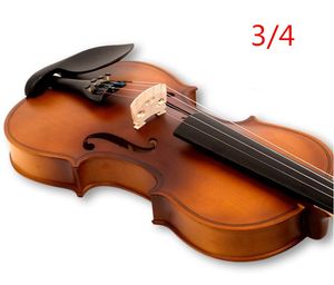 V134 alta qualidade abeto violino 3/4 violino artesanato violino instrumentos musicais acessórios frete grátis