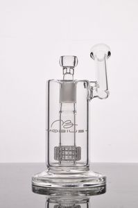 Mobius Glass Hookah BongマトリックスステレオPerc DABリグ18 mmの継手が付いている厚いガラスの水管