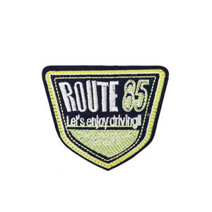 10st Route 85 Badge Patches för Klädkassar Strykjärn på Transfer Applique Patch för jeans Sy på broderi Badge DIY