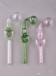 Sexy Belle gebogene Glas-Ölbrenner-Rohre mit verschiedenfarbigen Balancer-Wasserpfeifen-Glasrohren Günstige Glasrohre