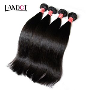 Brasilianska Straight Virgin Hair Weave 3 st / Lot Obehandlat Brasillian Rak Hår Buntar Naturfärg Dysable Brasilianska Human Hair Wefts