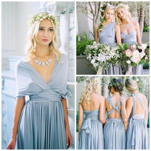 Mix&Match Convertible Dress A Line Multi 8 ways Bridesmaid Dresses Country Wedding Beach Bridal Dresses Chiffon Gowns Party Dresses Custom