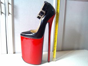 30 cm Absatzhöhe, sexy echtes Leder, spitze Zehen, Stiletto-Absatz, Party-Schuhe, US-Größe 5–14, Nr. y3014