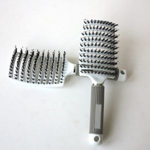 Novo anti-estático calor curvo ventilação barbeiro salão cabelo ferramenta ferramenta fileiras tine pente plástico bristle cabelo escovas 1 pc frete grátis