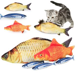Simulation Plush Cat Fish Toys Funny Fish Cat Pillow Plush Toy Cat Fish Cotton Pet Toy IC744