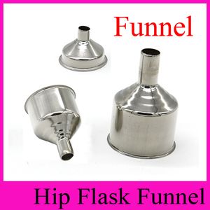 Portable Funnel for Hip Flasks Stainless Steel Filling Funnel to Oil Bottles Hopper Drinking Vessel Infundibulum Whisky Flagon Funnels Oils