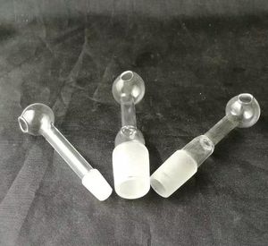 Interfaccia da 10 mm, 14 mm, 19 mm pentola a combustione dritta smerigliata, accessori per narghilè in vetro, piattaforma petrolifera Bong in vetro