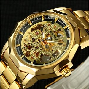 2024 vencedor relógios de ouro masculino negócios militar esqueleto relógios pulso automático relógios mecânicos aço relogio masculino