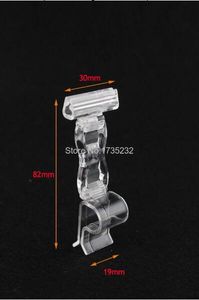 Rotatable direction pop clips transparent double snap clamps cup promotion tag label price card holder clamps