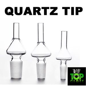 Best selling Pure Quartz Tip With 10/14/19mm Male Joint Fit All Kinds of NC Slider Smooth Hit straw Ash catcher