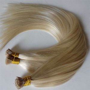 I Tip Estensioni dei capelli umani Estensioni dei capelli con punta cheratina dritta Colore dei capelli di fusione Presa di fabbrica all'ingrosso 200g 200 fili