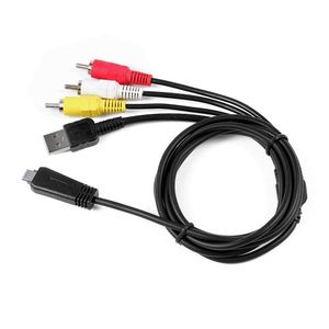 USB PC Data Sync +AV A/V TV-kabelkabel för Sony Cybershot DSC-HX9, DSC-HX9V