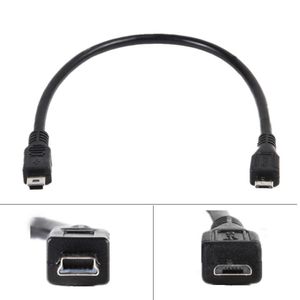 Micro USB Type B male to mini Host OTG Adapter Cable Cord Wire