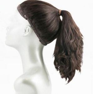 Wonder Peruka, 100% Europejska Virgin Hair Bandfall Bandfall, Ponytail Peruka, nieprzerok europejskimi włosami (Koszerna Wig) Darmowa wysyłka