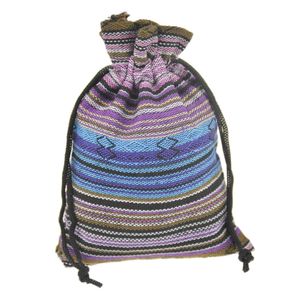 El Yapımı Takı Ambalaj toptan satış-10x14 cm Küçük İpli Takı Çanta Pamuk Hediye paketi Torbalar Renkli şerit El Yapımı Etnik Tribal Kabile stili x adet