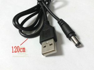 Cavo di alimentazione da 50 cm USB 2.0 A a 5.5mm x 2.1mm DC Barrel Jack Power Cable 120cm