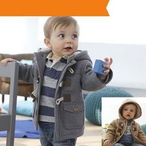 Baby Boys Jacket Kläder Ny Vinter 2 Färg Ytterkläder Coat Tjocka Barnkläder Barnkläder Med Hooded Retail Hot