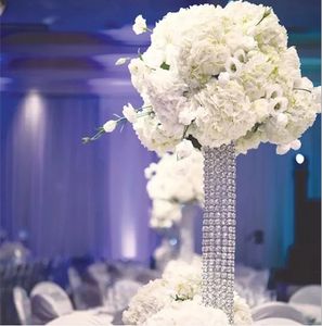 Centerpieces de mesa de flor, peça central de cristal para mesas de jantar de casamento