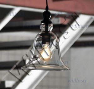 kristall ljuskristallklocka amerikanska landstil hängande lampa matsal vardagsrum sovrum bar ljus glas hänge lampa