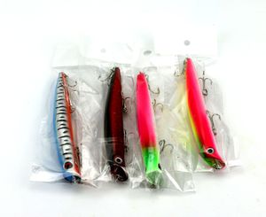 20 Stück Popper Top Water Minnow Angelköder künstlicher harter Köder Bass Wobbler Angelgerät (PO002), 12,6 cm – 16,3 g