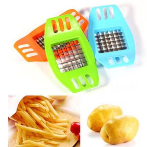 Potatisskärningsanordning PVC + Rostfritt stål Fransk Fry Fries Cutter Peeler Potatischip Vegetabilisk Slicer Matlagningsverktyg Köksleverantör