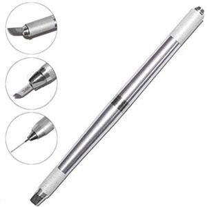 Professional 3 в 1 PC Teballi Microblading Pen для постоянного макияжа Silver / Golden Manage Backbrow Pen Make Up Tattoo Kit