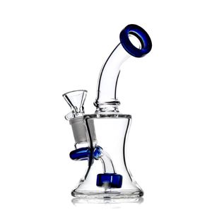 6.5 인치 저렴한 가격 유리 봉제 무료 유리 그릇이있는 석유 굴착기 14mm 여성 머리 비이커 Dab rigs 물 파이프