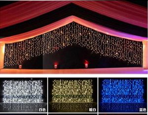 Fairy3M * 1M 150 LED Cortinas String Garland Light Christmas Ano Novo Casamento Festa de férias Home Luminaria Decoratio100V-220V UE UK US Plug