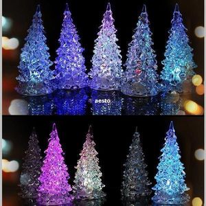 Vendas Mini Exterior Agradável Cor Mudando LED Decorativa Árvore de Natal Luz Da Noite # B591