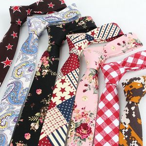 Baumwoll-Leinen-Krawatten, 145 x 5 cm, Blumen-Krawatte, 43 Farben, Berufskrawatte, Herren-Krawatte zum Vatertag, Herren-Business-Krawatte, Weihnachtsgeschenk