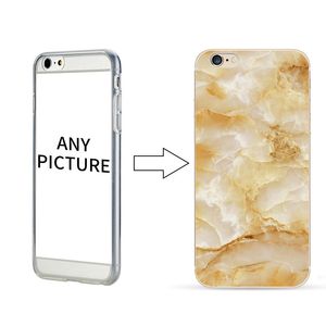 Großhandel Anpassen 2D Telefon Shell Marmor Muster Telefon Fall für iPhone 7 7 Plus Transparente tpu Telefon Fall Abdeckung