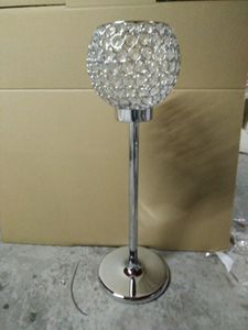 Latest Design Metal crystal Flower Pot for event decor