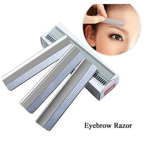 Partihandel HOT 100PCS Ögonbryn Razor Rostfritt stål Microblading Brow Shaving Trimmers Make Up Verktyg