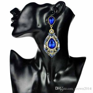 Acessórios de casamento moda strass jóias diamante brincos de noiva em estoque verde azul conjuntos de jóias de casamento earring283s