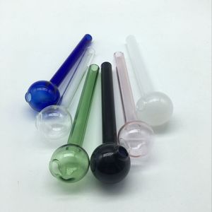 6 cores tubo de queimador de óleo de vidro com escova de tubulação livre barato 4.0 