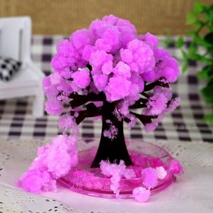 iWish 2017 Visual Artificial Japanese Magic Sakura Paper Trees Magical Christmas Growing Tree Desktop Cherry Blossom Toys For Children 50PCS