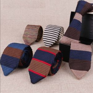 Strickkrawatte, 10 Farben, 145 x 7 cm, schmale Krawatten für Herren, gestreifte Krawatte für Herren, einfarbige Krawatte, Weihnachtsgeschenk, gratis TNT FED