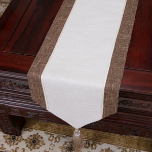 110 inch Extra Long Patchwork Classic Table Runner Fashion Decoration Dining Table Cloth High End Linen Protective Table Pads 280x33 cm