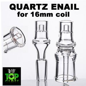 Domeless Quartz E-Nail Electronic Quartz Nail för 16mm uppvärmningsspole med inre rör. Hög kvalitet och stabil tjock nacke