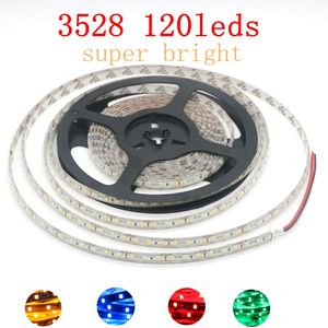 SMD IP65防水3528 600 LEDストリップライトリボンテープ120LED / Mの暖かい白青緑の赤いLEDストライプ