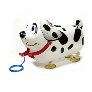 Walking Pet Dog Fold Ballonger Animal Print Ballong Party Dekoration Barnleksaker Partihandel Hjia924