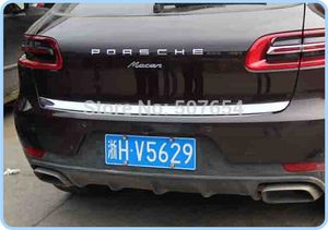 High quality stainless steel rear trunk trim,tailgate decoration trim,rear trunk bright wisp For Porsche macan 2014