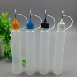 Stainless Steel Needle Cap Black white Lids ml Pen Shape plastic Dropper Bottles For Ejuice E Liquid Vapor Bottles