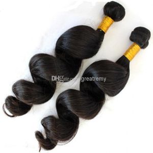 European Virgin Hair Weft Bella Hair Products 2pcs / Lot Remy Human Hair Weft Loose Wave Greatemy Drop Shipping Naturlig färgfärgbar