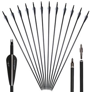 Wholesale archery fishing for sale - Group buy 31 Carbon Arrows Fiber for Recurve Compound Bow with Replaceable Point Tips Archery Outdoor Hunting Shooting Outdoor Sports Adults