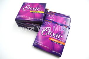 Wholesale- 12 Sets of Elixir NANOWEB/POLYWEB Acoustic Guitar Strings Anti-Rust Plain Steel&80/20 Bronze/Phosphor Bronze Custom Light Medium