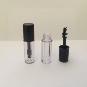 0.8ml plastik mini berrak boş maskara boru şişesi/şişe/kaplama, kirpik büyüme ortamı maskara için siyah kapaklı
