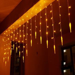 4m m LED Icicle Curtain Lights Christmas Led Icicle String Fairy Lights för hemfest bröllopsdekoration